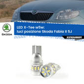0 Luci posizione LED per Skoda Fabia II 5J 2006-2014: W5W X-Tee W5W (T10) LED X-Tee (Coppia)