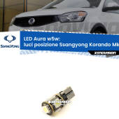 0 Luci posizione LED per Ssangyong Korando Mk2 1996-2006: Aura w5w W5W: lampadina LED Aura 6000k