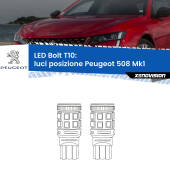 0 Luci posizione LED Peugeot 508 Mk1 2010-2014: T10 Bolt T10: LED Bolt 6000k (Coppia)