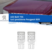 0 Luci posizione LED Peugeot 605 1989-1999: T10 Bolt T10: LED Bolt 6000k (Coppia)