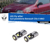 0 Luci posizione LED Renault Clio II Mk2 1998-2004: W5W Fly W5W: Lampadine LED Fly 6000k (Coppia)