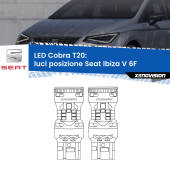 0 Luci posizione LED Seat Ibiza V 6F 2017in poi: T20 Cobra T20: LED Cobra 6000k (Coppia)