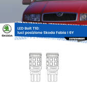 0 Luci posizione LED Skoda Fabia I 6Y 1999-2006: T10 Bolt T10: LED Bolt 6000k (Coppia)
