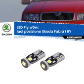 0 Luci posizione LED Skoda Fabia I 6Y 1999-2006: W5W Fly W5W: Lampadine LED Fly 6000k (Coppia)