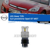 0 Luci posizione LED T25 per Opel GT M07 faro giallo T25: Lampadina LED 6000k Gear v1.0