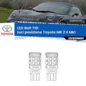 0 Luci posizione LED Toyota MR 2 II Mk1 1989-2000: T10 Bolt T10: LED Bolt 6000k (Coppia)