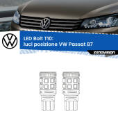 0 Luci posizione LED VW Passat B7 2010-2014: T10 Bolt T10: LED Bolt 6000k (Coppia)