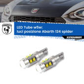 0 Luci posizione LED W5W Abarth 124 spider 2016-2019 W5W Tube W5W: Lampadine LED Tube 6000k (Coppia)