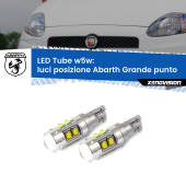 0 Luci posizione LED W5W Abarth Grande punto  2007-2010 W5W Tube W5W: Lampadine LED Tube 6000k (Coppia)