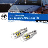 0 Luci posizione LED W5W Alfa romeo 146 1994-2001 W5W Tube W5W: Lampadine LED Tube 6000k (Coppia)