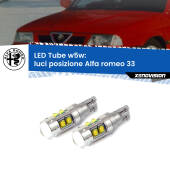 0 Luci posizione LED W5W Alfa romeo 33  1990-1994 W5W Tube W5W: Lampadine LED Tube 6000k (Coppia)