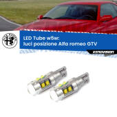 0 Luci posizione LED W5W Alfa romeo GTV 1995-2005 W5W Tube W5W: Lampadine LED Tube 6000k (Coppia)