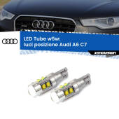 0 Luci posizione LED W5W Audi A6 C7 2010-2018 W5W Tube W5W: Lampadine LED Tube 6000k (Coppia)