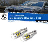 0 Luci posizione LED W5W BMW Serie-5 E60 2003-2007 W5W Tube W5W: Lampadine LED Tube 6000k (Coppia)