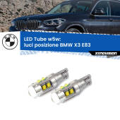 0 Luci posizione LED W5W BMW X3 E83 2003-2006 W5W Tube W5W: Lampadine LED Tube 6000k (Coppia)