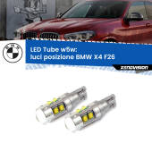 0 Luci posizione LED W5W BMW X4 F26 2014-2017 W5W Tube W5W: Lampadine LED Tube 6000k (Coppia)