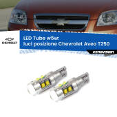 0 Luci posizione LED W5W Chevrolet Aveo T250 2005-2011 W5W Tube W5W: Lampadine LED Tube 6000k (Coppia)