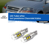 0 Luci posizione LED W5W Chevrolet Kalos  2005-2008 W5W Tube W5W: Lampadine LED Tube 6000k (Coppia)