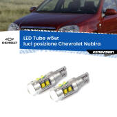 0 Luci posizione LED W5W Chevrolet Nubira 2005-2011 W5W Tube W5W: Lampadine LED Tube 6000k (Coppia)