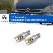 0 Luci posizione LED W5W Citroën Berlingo II 2008-2017 W5W Tube W5W: Lampadine LED Tube 6000k (Coppia)