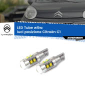 0 Luci posizione LED W5W Citroën C1 2005-2013 W5W Tube W5W: Lampadine LED Tube 6000k (Coppia)