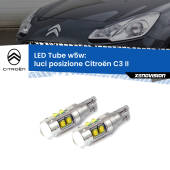 0 Luci posizione LED W5W Citroën C3 II 2009-2016 W5W Tube W5W: Lampadine LED Tube 6000k (Coppia)