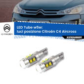 0 Luci posizione LED W5W Citroën C4 Aircross 2010-2018 W5W Tube W5W: Lampadine LED Tube 6000k (Coppia)