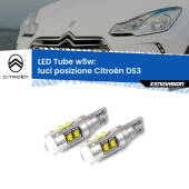 0 Luci posizione LED W5W Citroën DS3 2009-2015 W5W Tube W5W: Lampadine LED Tube 6000k (Coppia)