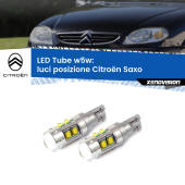 0 Luci posizione LED W5W Citroën Saxo  1996-2004 W5W Tube W5W: Lampadine LED Tube 6000k (Coppia)