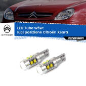 0 Luci posizione LED W5W Citroën Xsara  1997-2005 W5W Tube W5W: Lampadine LED Tube 6000k (Coppia)