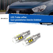 0 Luci posizione LED W5W Dacia Dokker 2012in poi W5W Tube W5W: Lampadine LED Tube 6000k (Coppia)