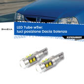 0 Luci posizione LED W5W Dacia Solenza 2003in poi W5W Tube W5W: Lampadine LED Tube 6000k (Coppia)