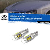 0 Luci posizione LED W5W Daewoo Evanda 2002-2005 W5W Tube W5W: Lampadine LED Tube 6000k (Coppia)