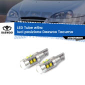 0 Luci posizione LED W5W Daewoo Tacuma 2000-2005 W5W Tube W5W: Lampadine LED Tube 6000k (Coppia)