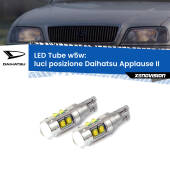 0 Luci posizione LED W5W Daihatsu Applause II 1997-2000 W5W Tube W5W: Lampadine LED Tube 6000k (Coppia)