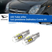 0 Luci posizione LED W5W Daihatsu Cuore VII 2007-2018 W5W Tube W5W: Lampadine LED Tube 6000k (Coppia)