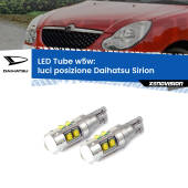 0 Luci posizione LED W5W Daihatsu Sirion 2005-2008 W5W Tube W5W: Lampadine LED Tube 6000k (Coppia)