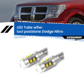 0 Luci posizione LED W5W Dodge Nitro  2006-2012 W5W Tube W5W: Lampadine LED Tube 6000k (Coppia)