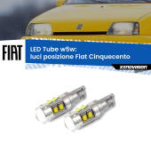 0 Luci posizione LED W5W Fiat Cinquecento 1991-1999 W5W Tube W5W: Lampadine LED Tube 6000k (Coppia)