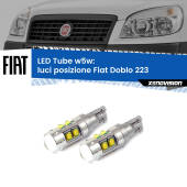 0 Luci posizione LED W5W Fiat Doblo 223 2000-2010 W5W Tube W5W: Lampadine LED Tube 6000k (Coppia)