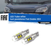 0 Luci posizione LED W5W Fiat Doblo 263 2010-2014 W5W Tube W5W: Lampadine LED Tube 6000k (Coppia)