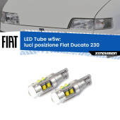 0 Luci posizione LED W5W Fiat Ducato 230 1994-2002 W5W Tube W5W: Lampadine LED Tube 6000k (Coppia)