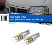 0 Luci posizione LED W5W Fiat Ducato 244 2002-2006 W5W Tube W5W: Lampadine LED Tube 6000k (Coppia)