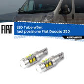 0 Luci posizione LED W5W Fiat Ducato 250 2006-2013 W5W Tube W5W: Lampadine LED Tube 6000k (Coppia)