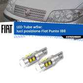0 Luci posizione LED W5W Fiat Punto 188 1999-2010 W5W Tube W5W: Lampadine LED Tube 6000k (Coppia)