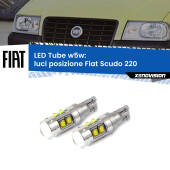 0 Luci posizione LED W5W Fiat Scudo 220 1996-2006 W5W Tube W5W: Lampadine LED Tube 6000k (Coppia)