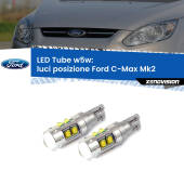 0 Luci posizione LED W5W Ford C-Max Mk2 2011-2019 W5W Tube W5W: Lampadine LED Tube 6000k (Coppia)