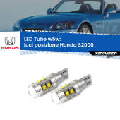 0 Luci posizione LED W5W Honda S2000 1999-2009 W5W Tube W5W: Lampadine LED Tube 6000k (Coppia)