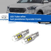 0 Luci posizione LED W5W Hyundai Creta  prima serie W5W Tube W5W: Lampadine LED Tube 6000k (Coppia)