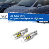 0 Luci posizione LED W5W Hyundai Highway 2000-2004 W5W Tube W5W: Lampadine LED Tube 6000k (Coppia)